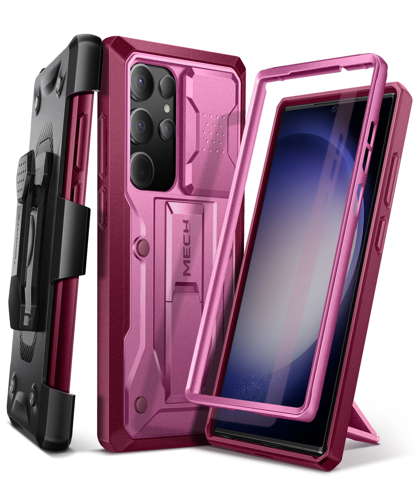 Samsung Galaxy S23 Ultra Case with Sliding Camera Cover, [with Front Frame] Dual Layer Military Grade Protection Belt-Clip & Kickstand Phone Case for Galaxy S23 Ultra